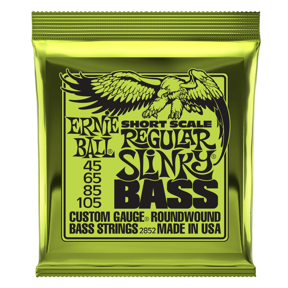 Ernie Ball Regular Slinky Nickel Wound Short Scale Bass Strings, 45-105 Gauge