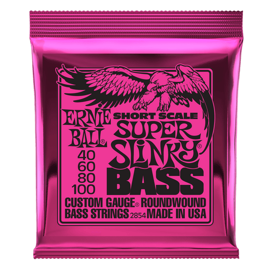 Ernie Ball Super Slinky Nickel Wound Short Scale Bass Strings - 45-100 Gauge