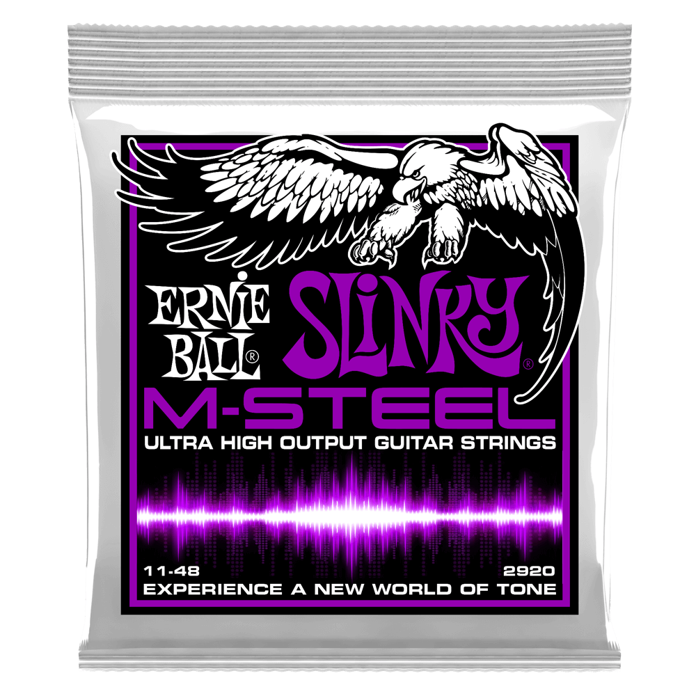 Ernie Ball Power Slinky M-Steel Electric Guitar Strings 11-48 Gauge