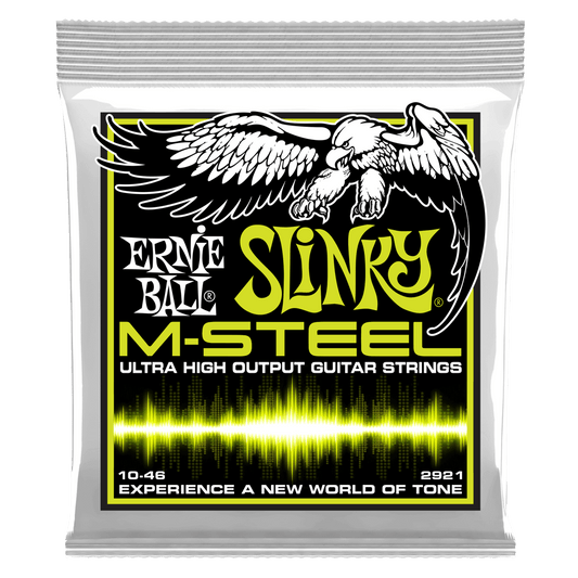 Ernie Ball Regular Slinky M-Steel Electric Guitar Strings, 10-52 Gauge