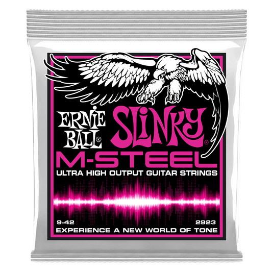 Ernie Ball Super Slinky M-Steel Electric Guitar Strings - 9-42 Gauge