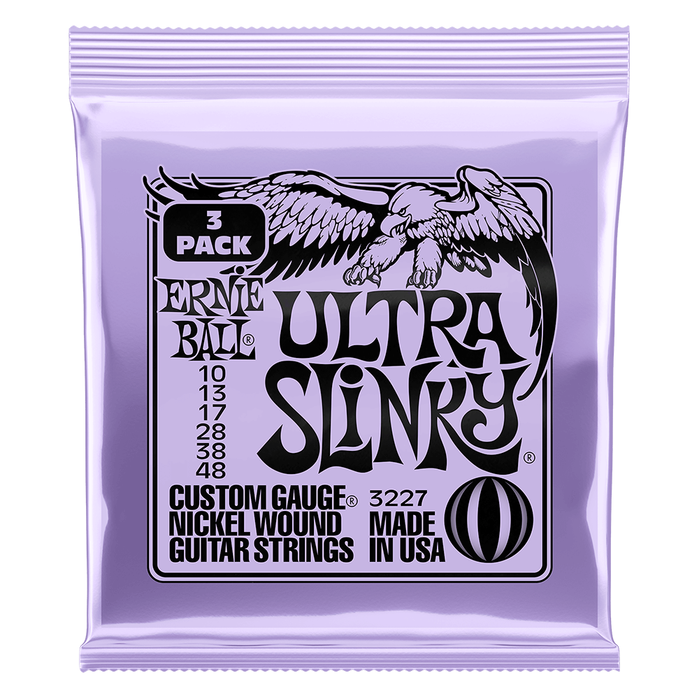 Ultra Slinky Nckl Wnd Elec Gtr Strings 3 Pk 10 48