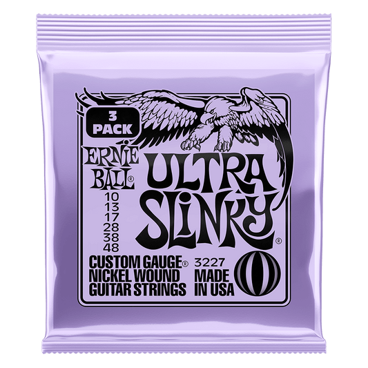 Ultra Slinky Nckl Wnd Elec Gtr Strings 3 Pk 10 48