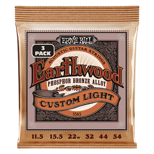 Erthwd Custom Light Phos Brnz Ac Gtr Strings 3 Pk 11.5 54