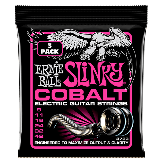 Super Slinky Cobalt Elec Gtr Strings 3 Pk 9 42