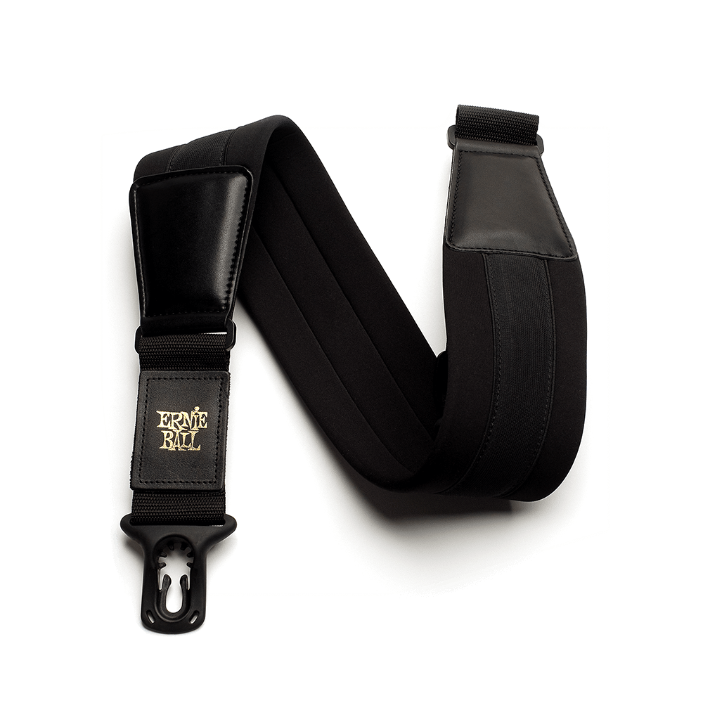 Ernie Ball Wide Neoprene Polylock Comfort Guitar Strap, Black