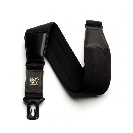 Ernie Ball Wide Neoprene Polylock Comfort Guitar Strap, Black