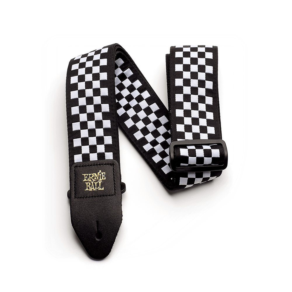 Ernie Ball Black and White Checkered Strap