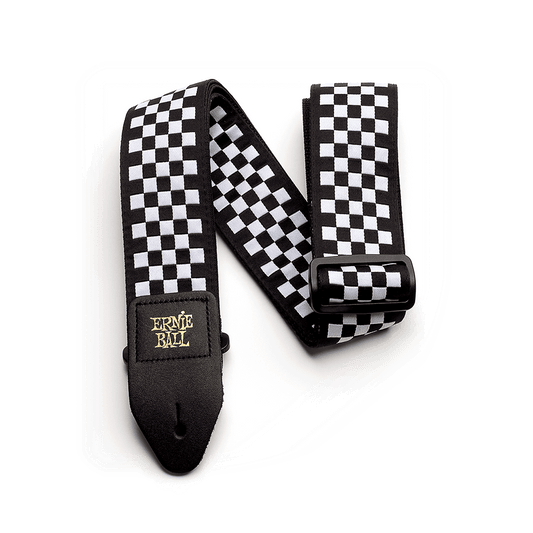 Ernie Ball Black and White Checkered Strap