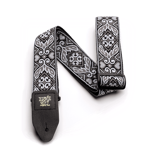 Ernie Ball Tribal Jacquard Guitar Strap, Silver