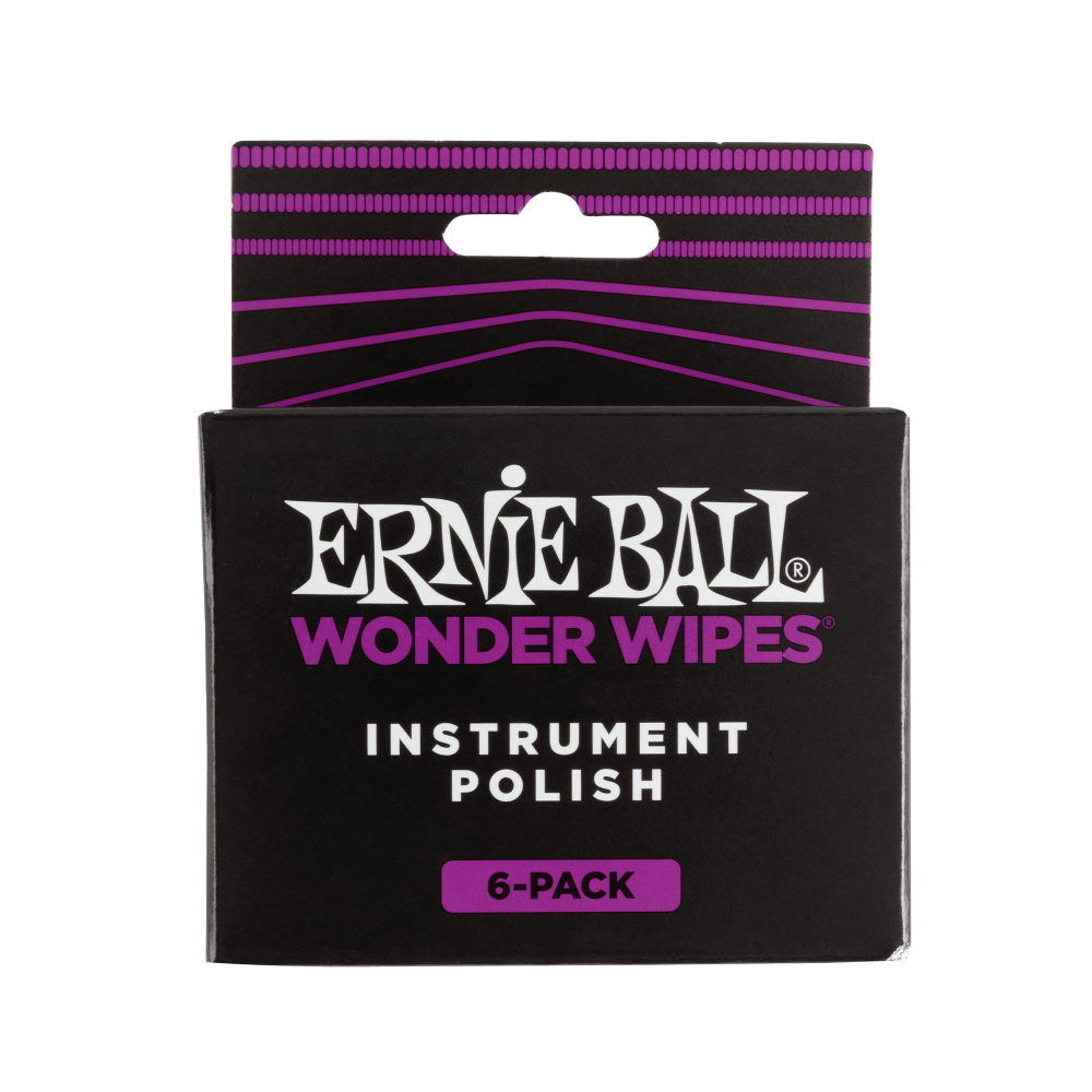 Ernie Ball Wonder Wipes Instrument Polish, 6-Piece