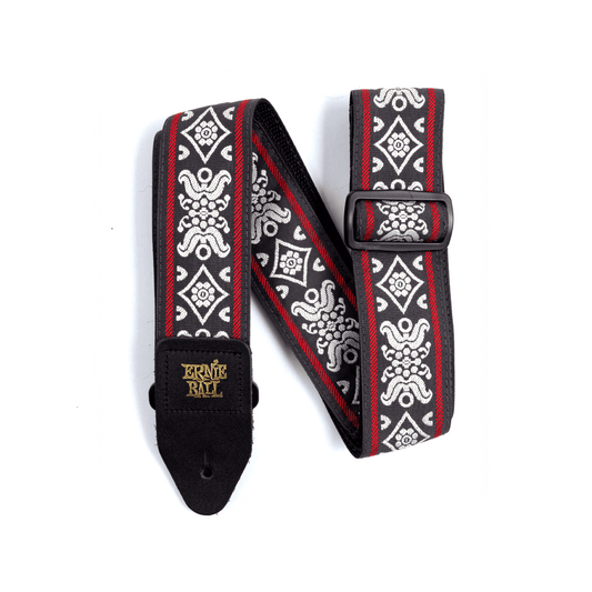 Ernie Ball Red Spanish Rose Jacquard Strap