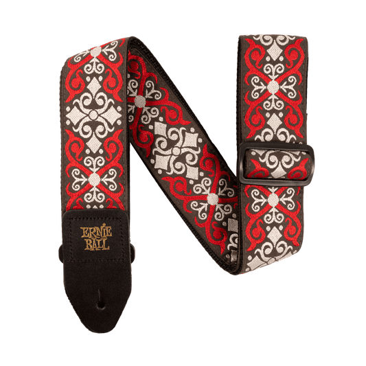 Ernie Ball Red Trellis Jacquard Strap