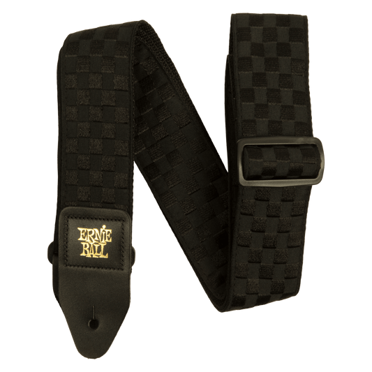 Black Checkers Jacquard Strap