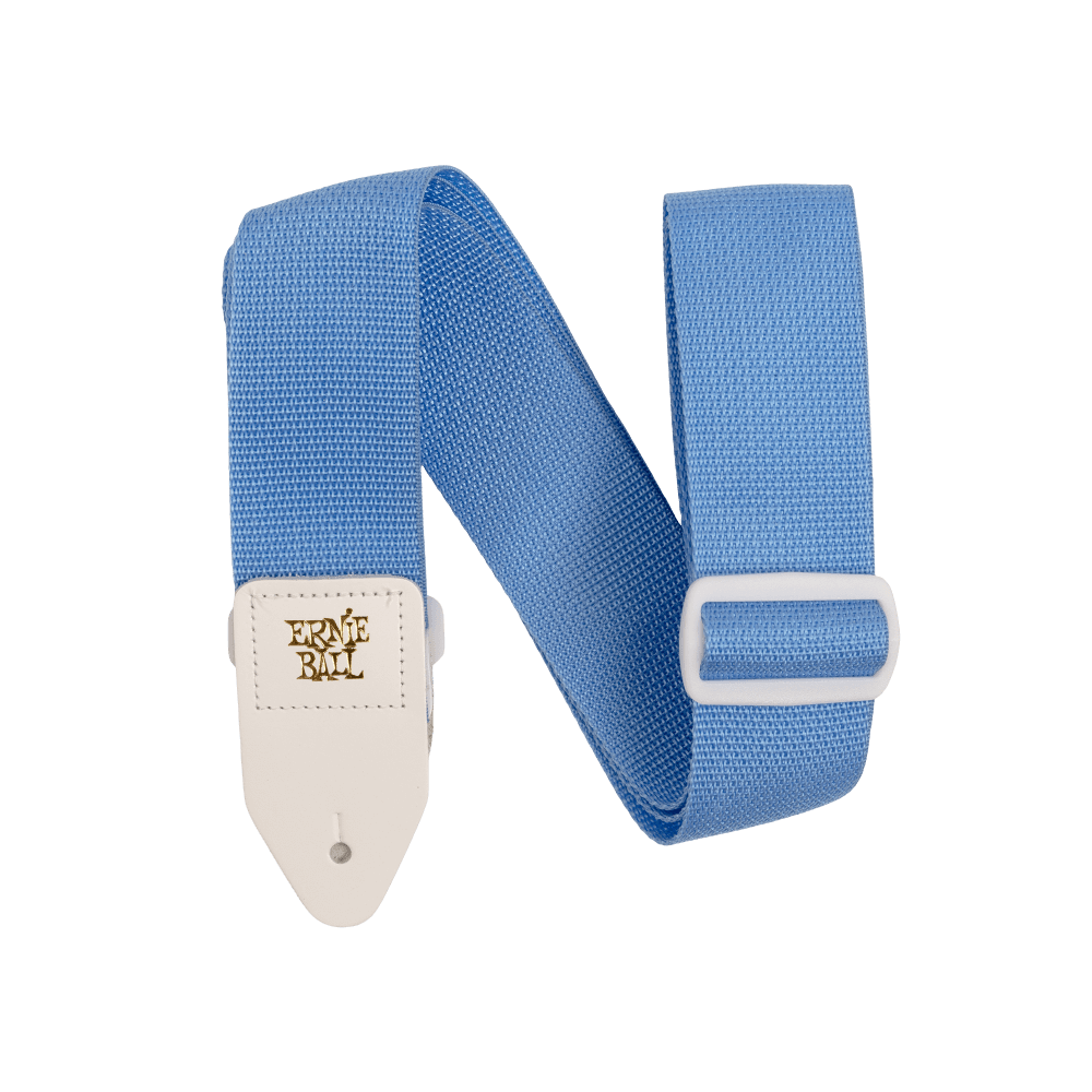 Ernie Ball Polypro Guitar Strap - Soft Blue & White