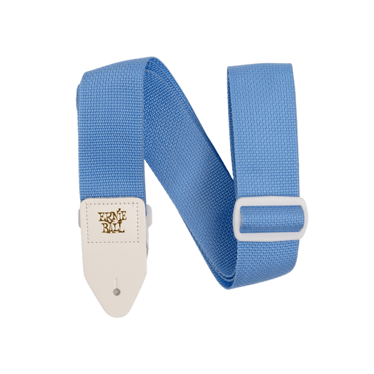 Ernie Ball Polypro Guitar Strap - Soft Blue & White