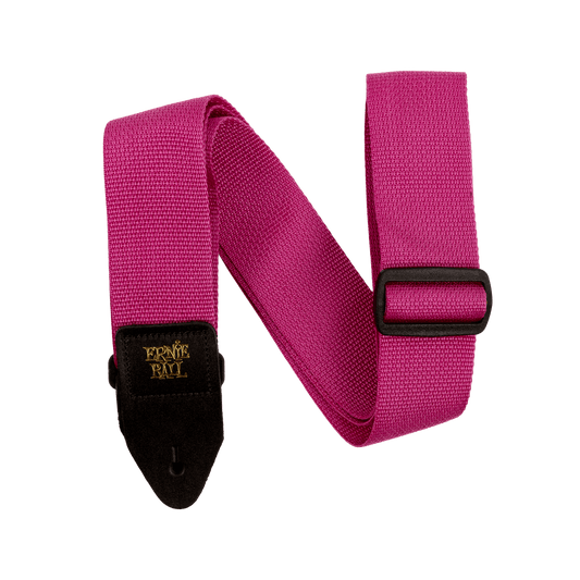 Ernie Ball Polypro Guitar Strap - Raspberry & Black