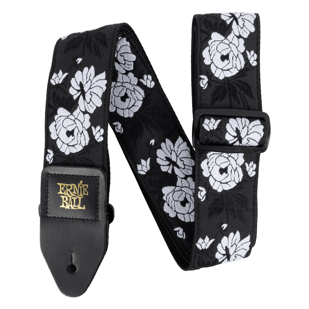 Classic Jacquard Guitar/Bass Strap - Vanilla Rose