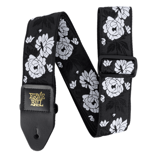 Classic Jacquard Guitar/Bass Strap - Vanilla Rose