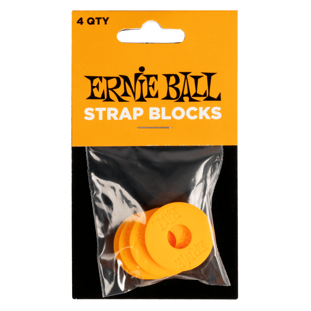 Ernie Ball Strap Blocks 4pk - Orange