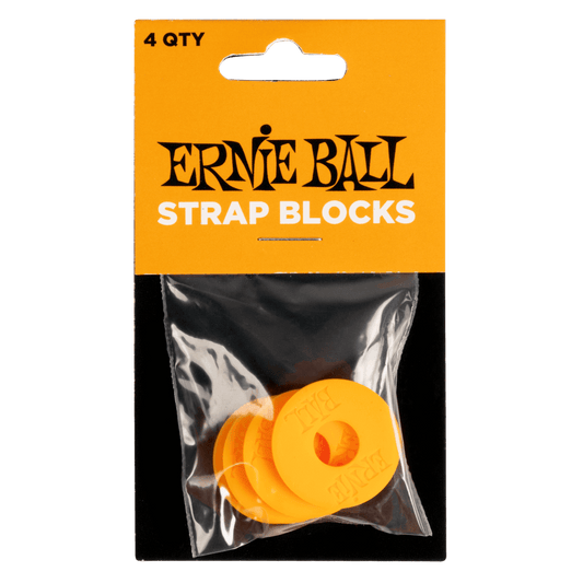 Ernie Ball Strap Blocks 4pk - Orange