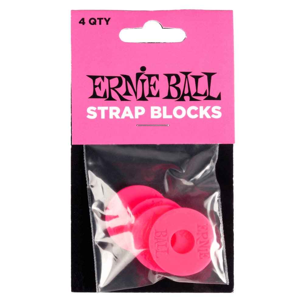 Ernie Ball Strap Blocks 4pk - Pink