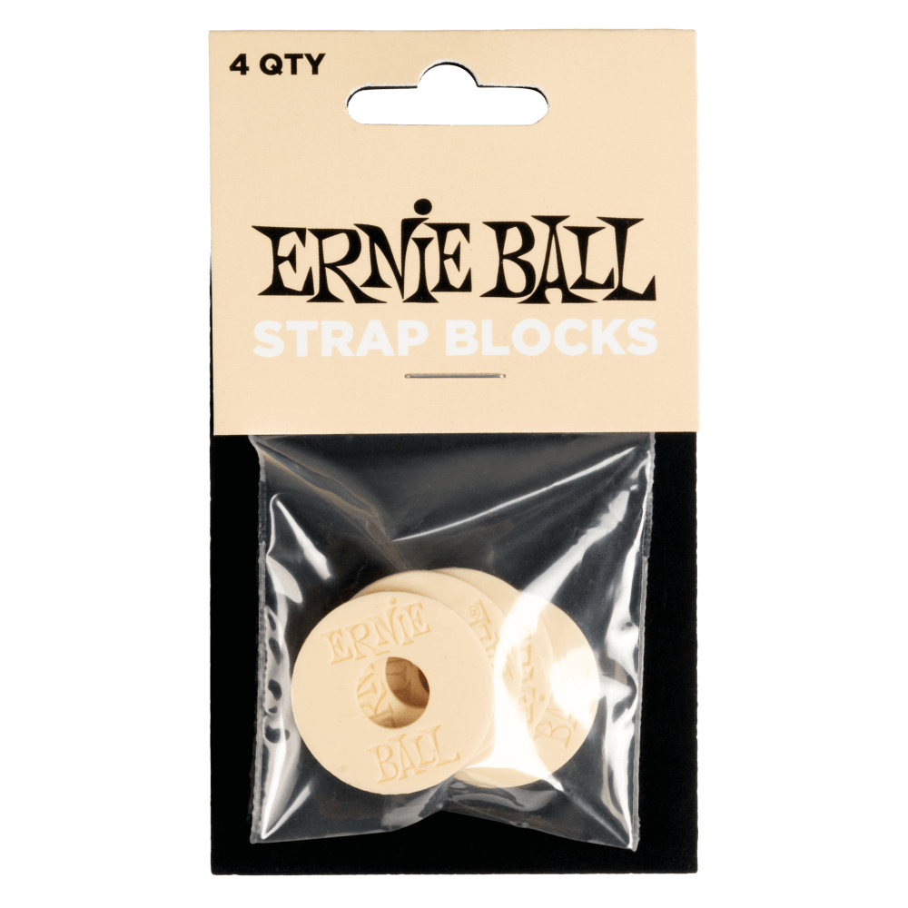 Ernie Ball Strap Blocks 4pk - Cream