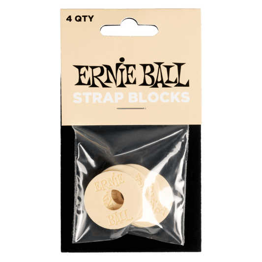 Ernie Ball Strap Blocks 4pk - Cream