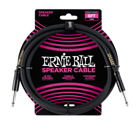 Ernie Ball Straight Speaker Cable, 2 Meters