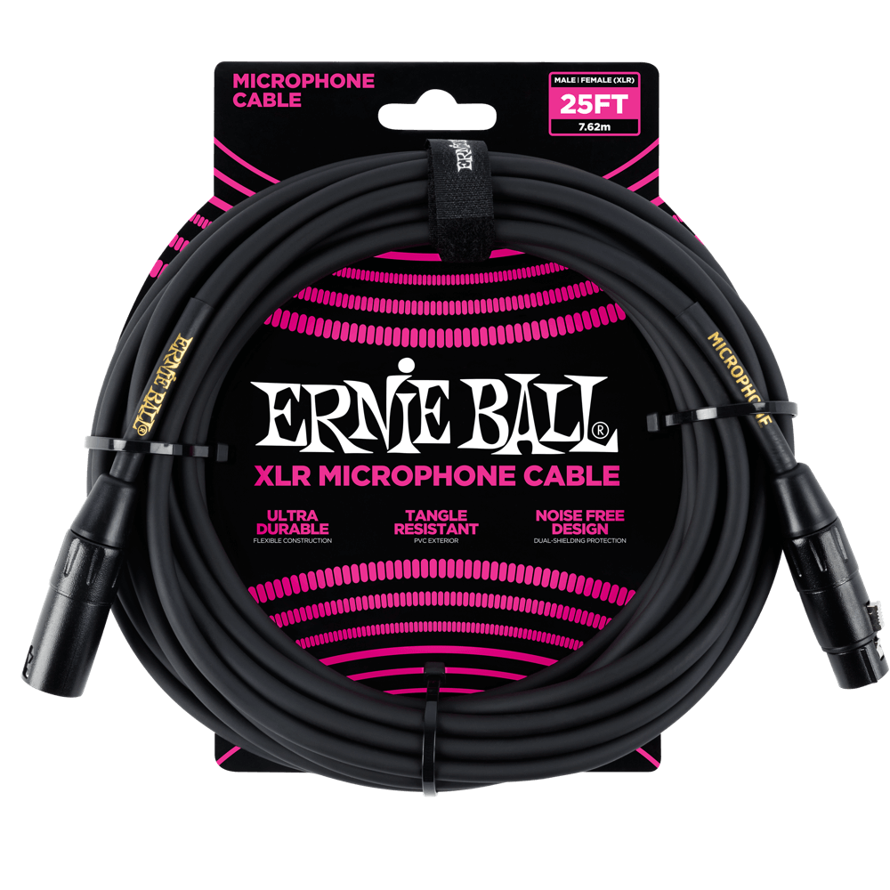 Ernie Ball 7.5 Meter Male / Female XLR Microphone Cable