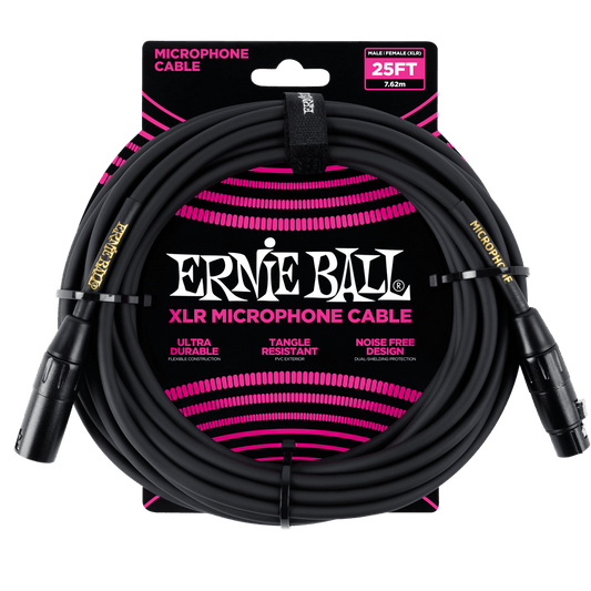 Ernie Ball 7.5 Meter Male / Female XLR Microphone Cable