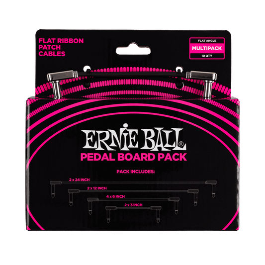 Ernie Ball Flat Ribbon Patch Cables Pedalboard Multi-Pack