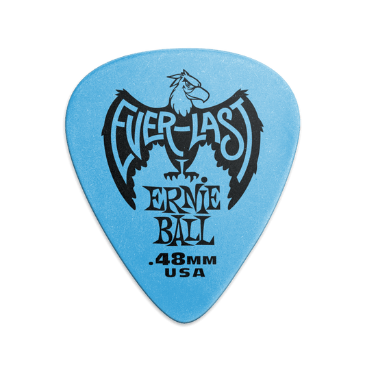 Ernie Ball 0.48 mm Everlast Picks 12 Pack, Blue