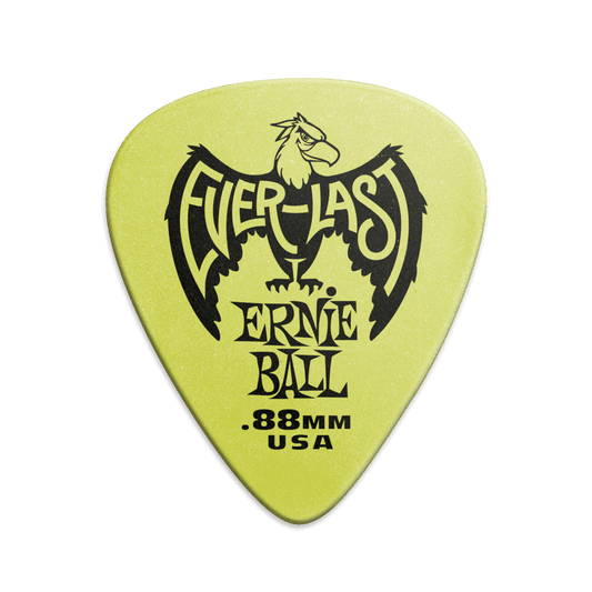 Ernie Ball 0.88 mm Everlast Picks 12 Pack, Green