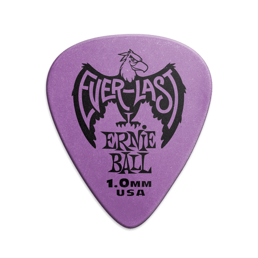 Ernie Ball 1.0 mm Everlast Picks 12 Pack, Purple