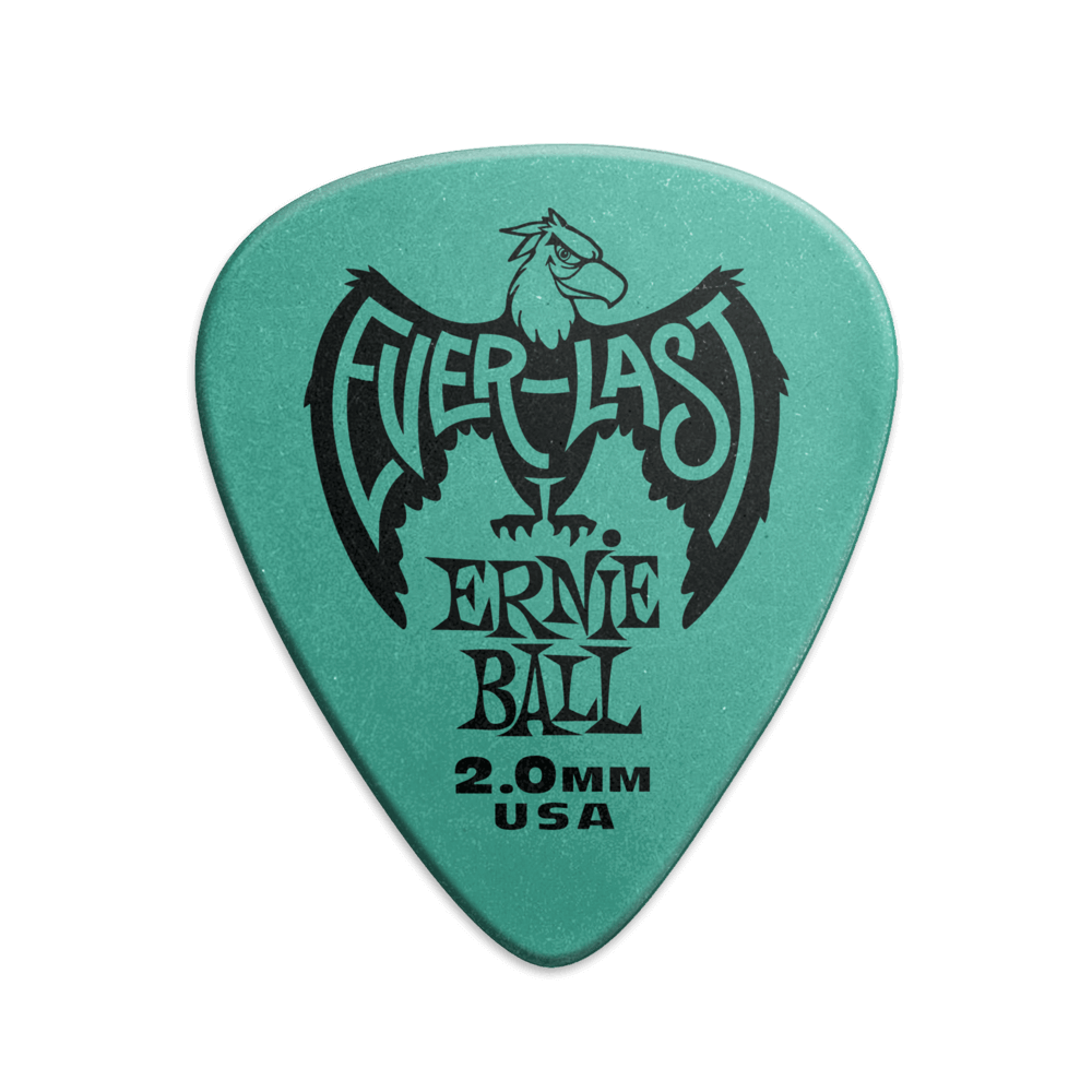 Ernie Ball 1.15 mm Everlast Picks 12 Pack, Teal