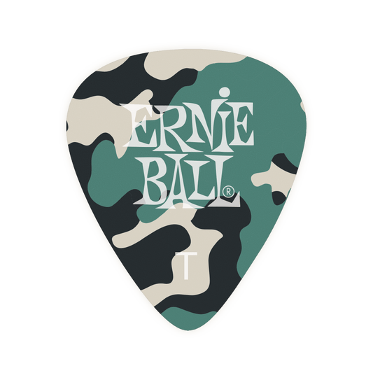 Ernie Ball Thin Camouflage Cellulose Picks 12 Piece Bag