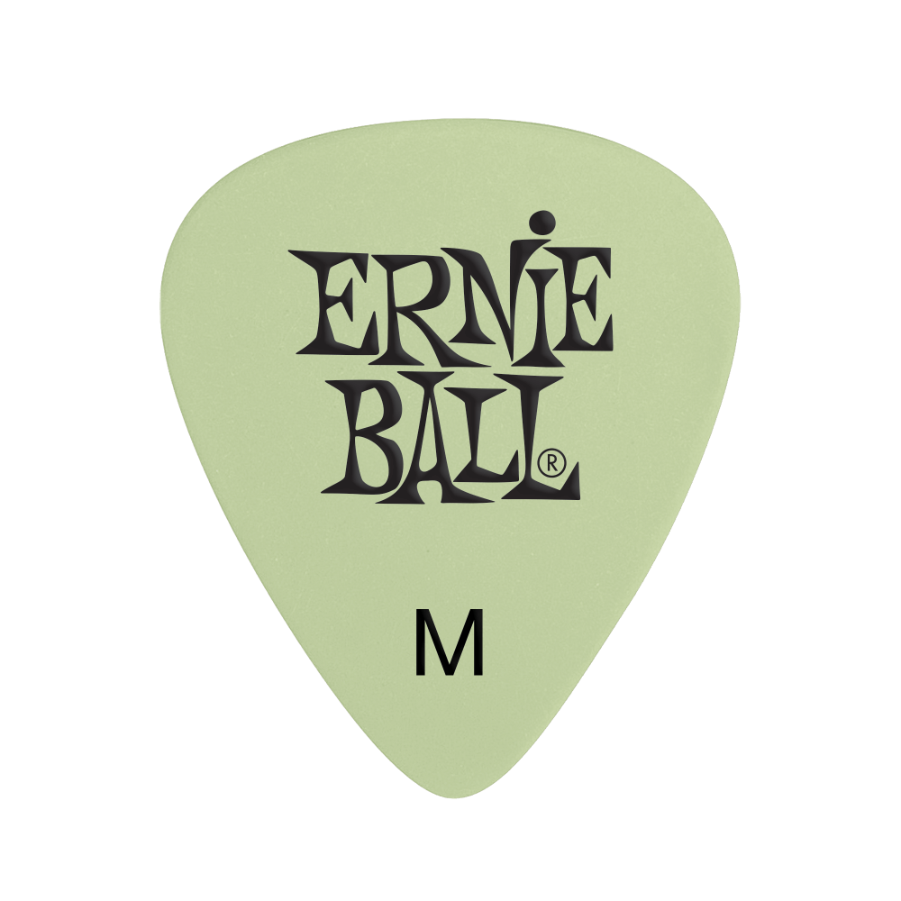 Ernie Ball Super Glow Cellulose Medium Picks, Bag of 12