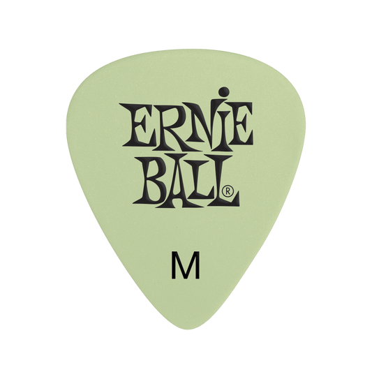 Ernie Ball Super Glow Cellulose Medium Picks, Bag of 12