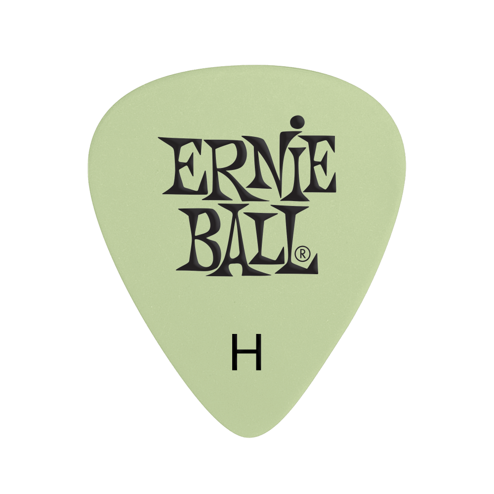 Ernie Ball Super Glow Cellulose Heavy Picks, Bag of 12