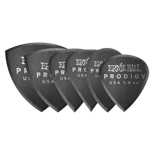 Ernie Ball 2.0 mm Multipack Prodigy Picks 6 Pack, Black